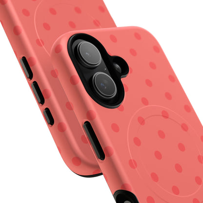 Coral Polka Dot MagSafe Case