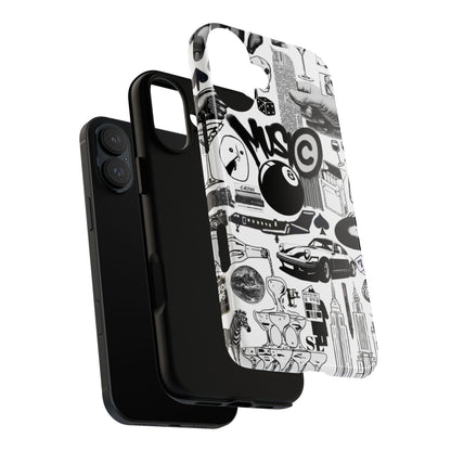Black and White iPhone Case