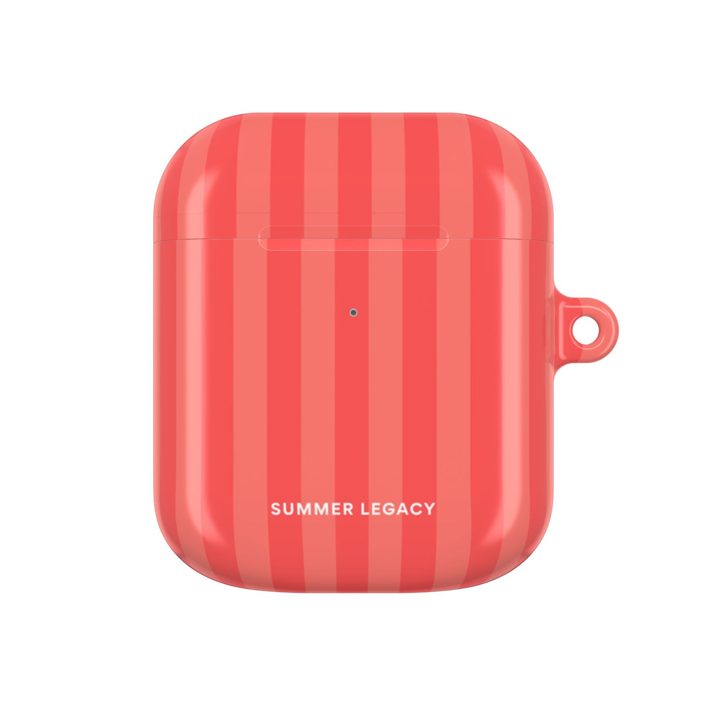 Coral Stripe AirPod Case