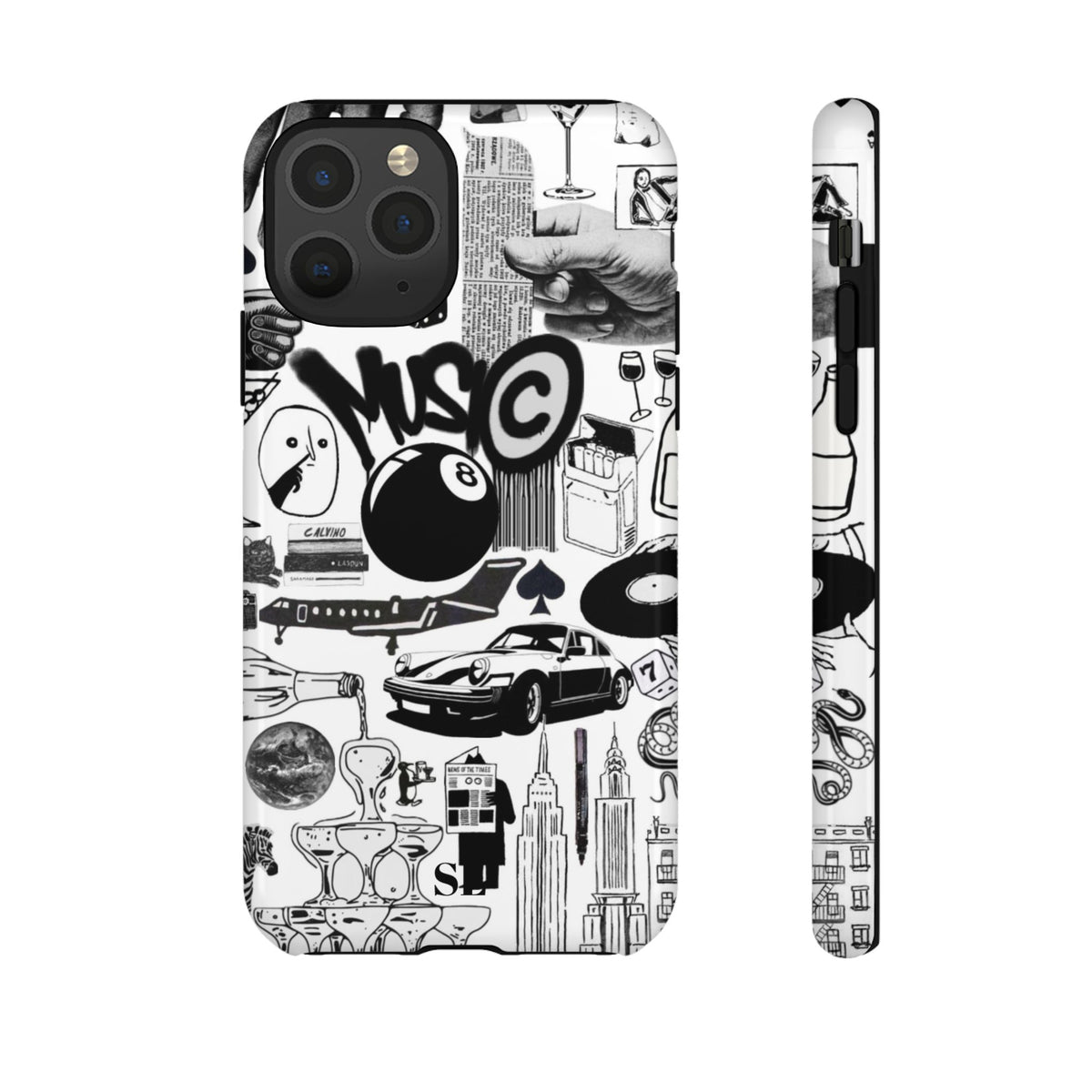 Black and White iPhone Case