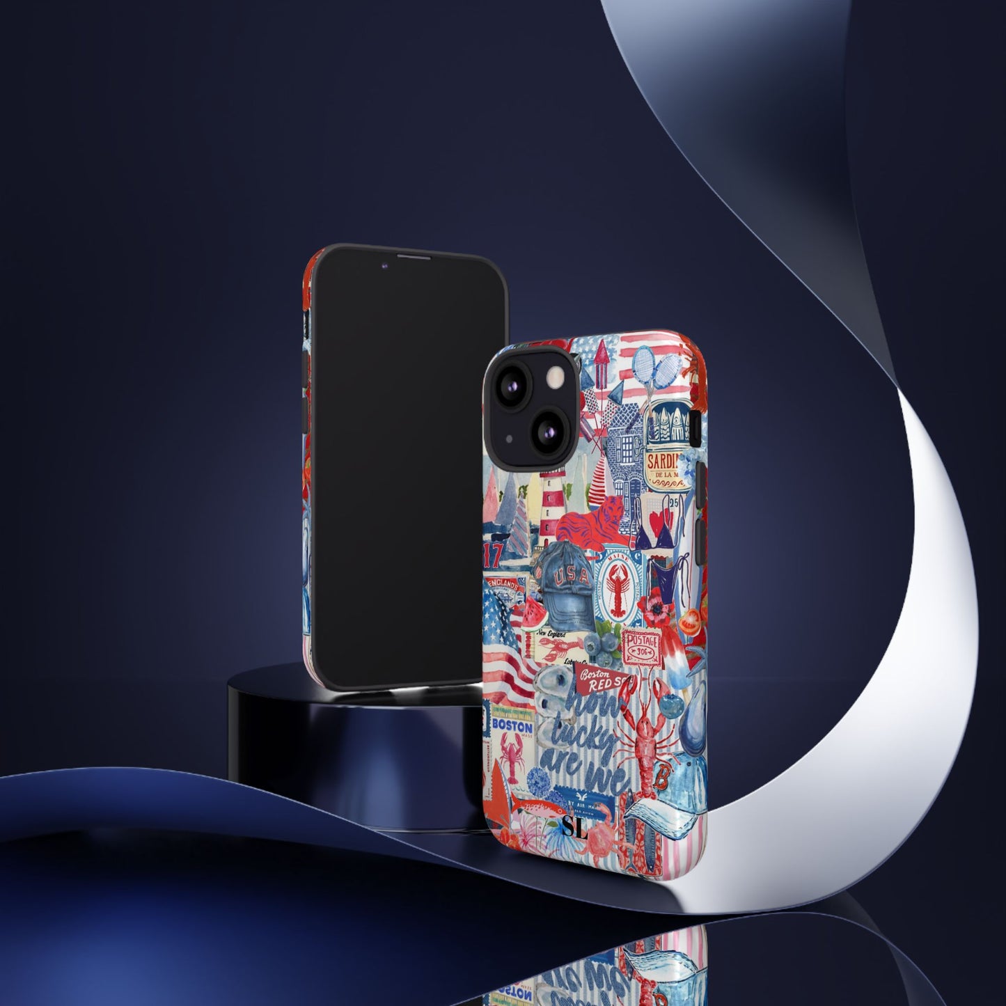 Red, White & Blue iPhone Case