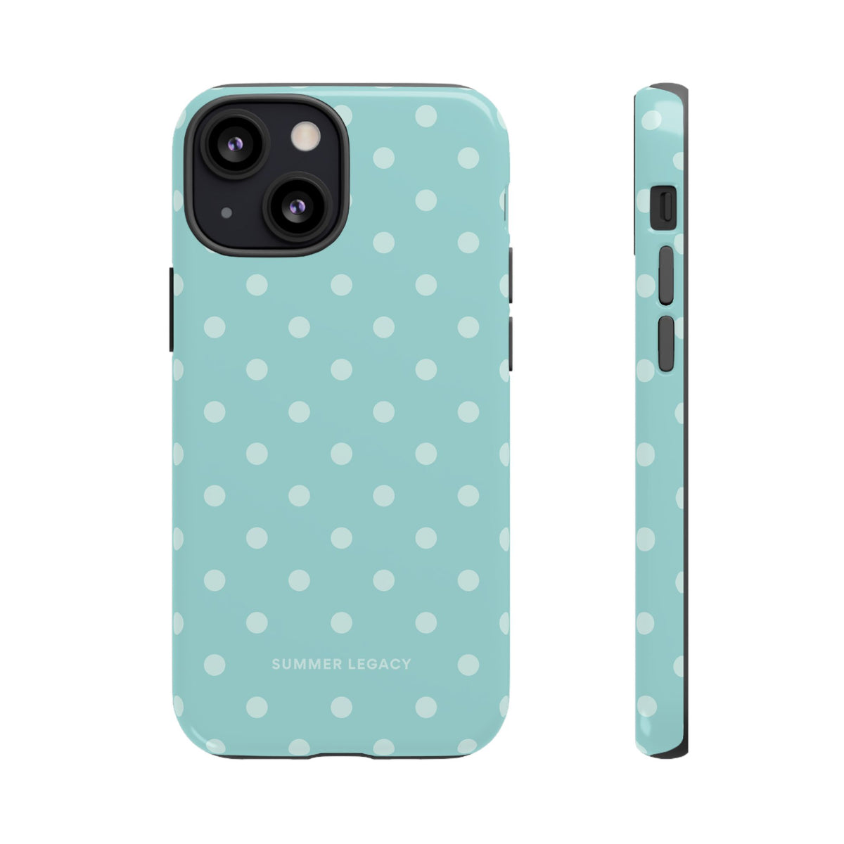 Teal Polka Dot iPhone Case