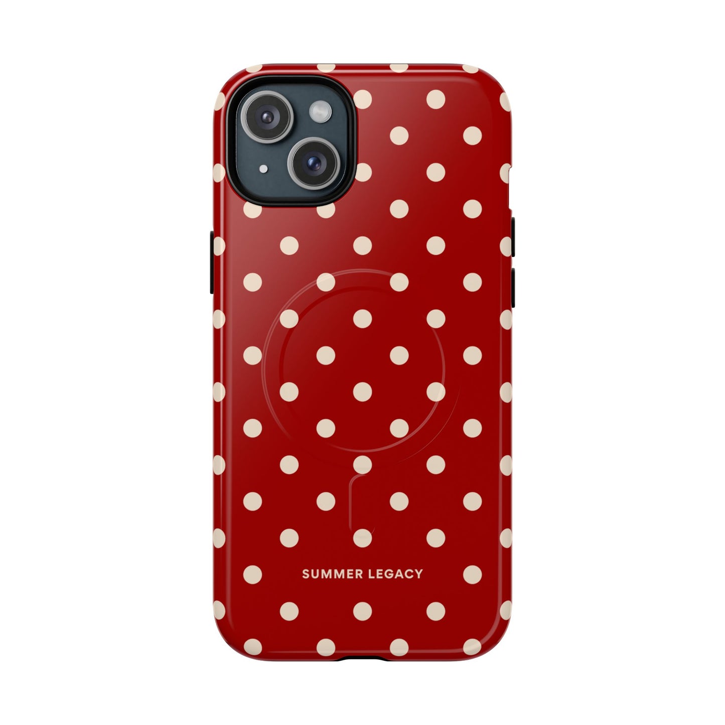 Crimson Polka Dot MagSafe Case