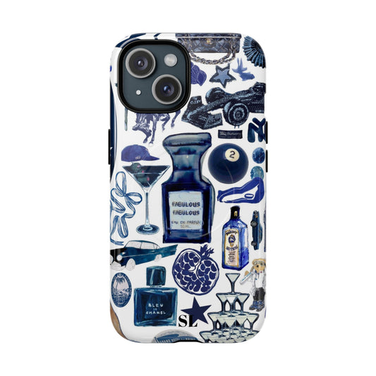 Navy Blue Collage MagSafe Case