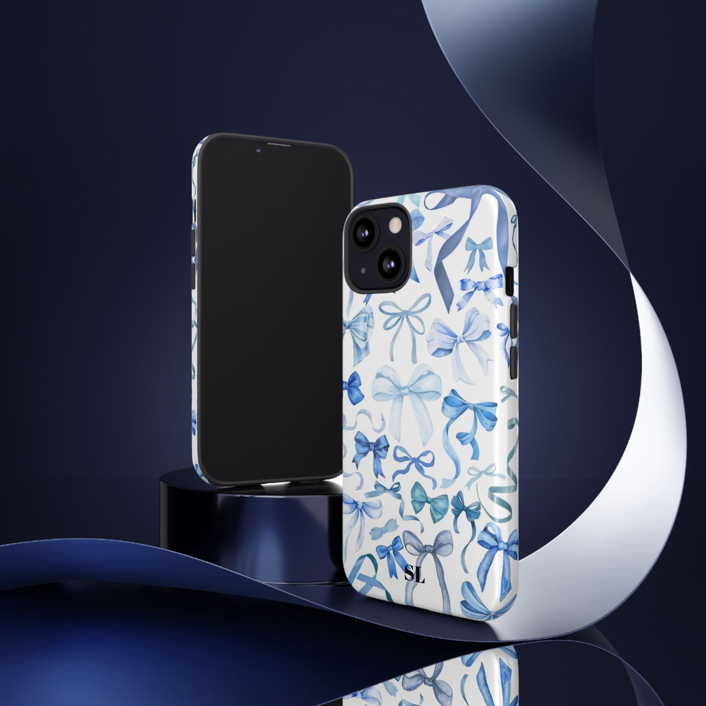 Blue Bows iPhone Case
