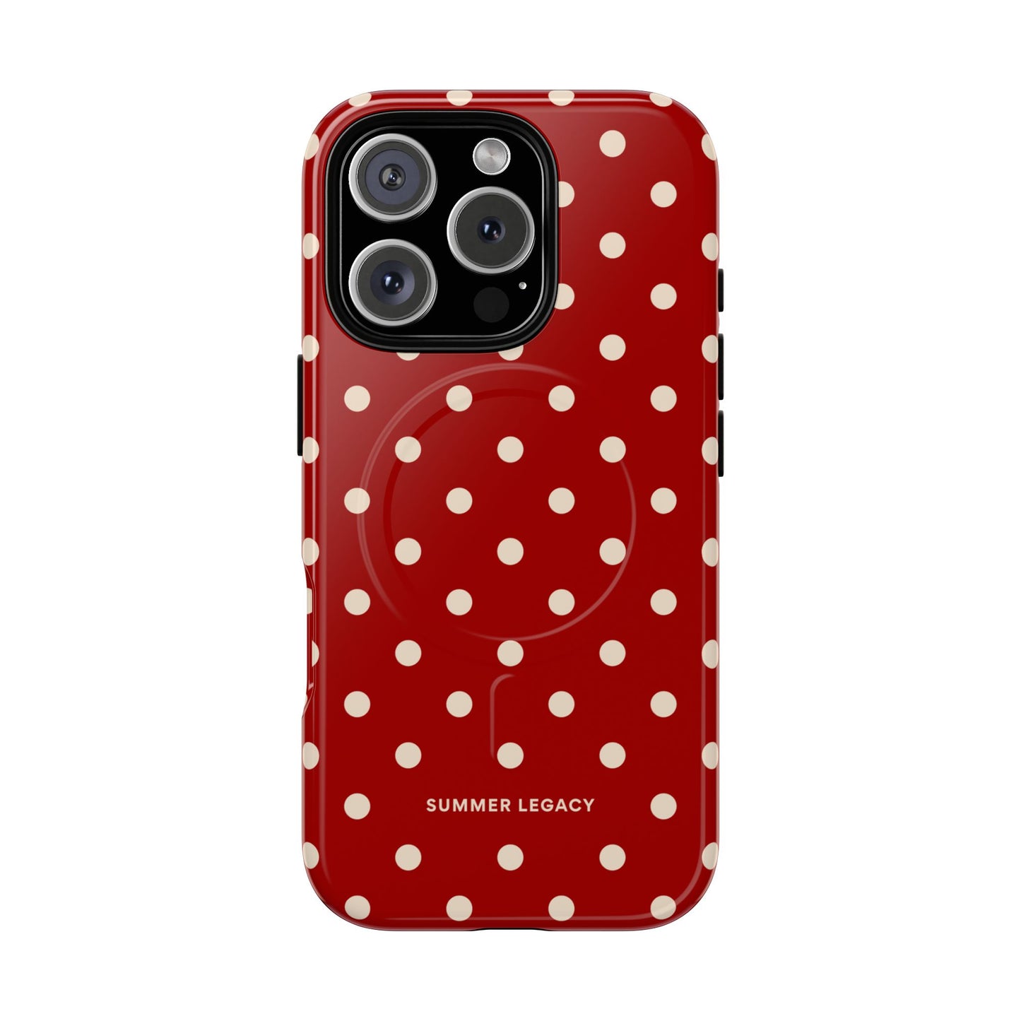 Crimson Polka Dot MagSafe Case