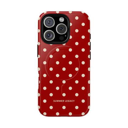Crimson Polka Dot MagSafe Case