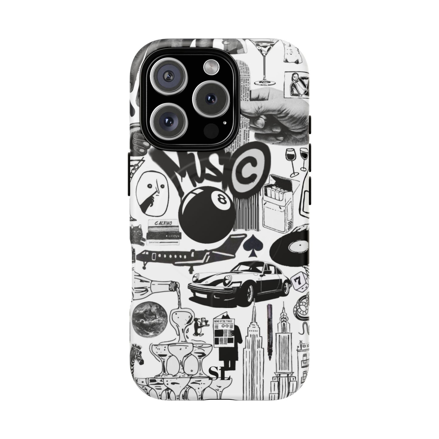Black and White MagSafe Case