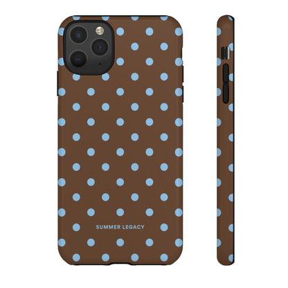 Mocha Polka Dot iPhone Case