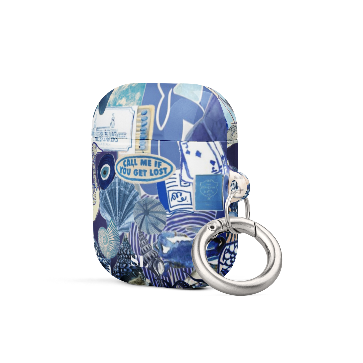 Blue Collage AirPod Case