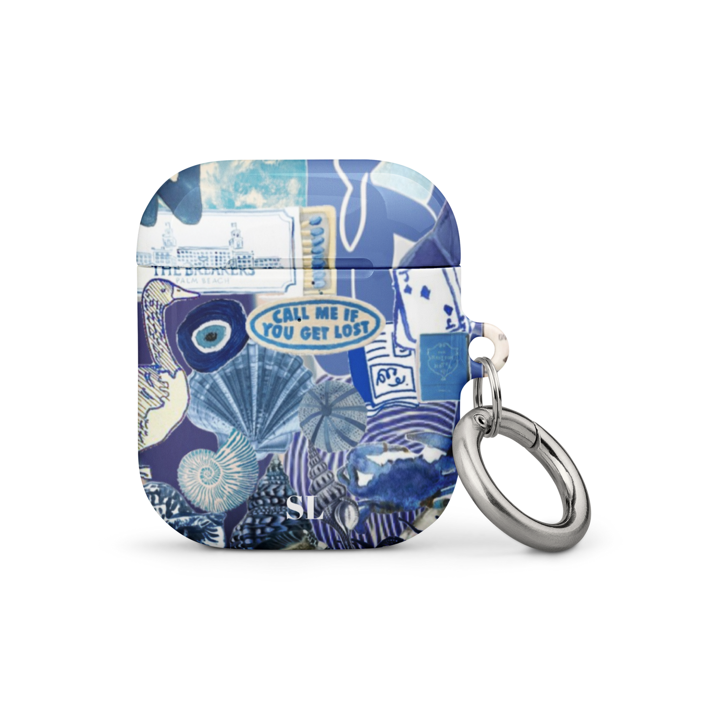 Blue Collage AirPod Case