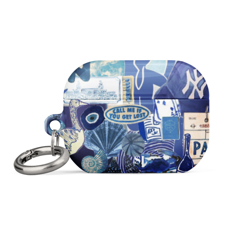 Blue Collage AirPod Case