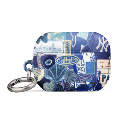 Blue Collage AirPod Case